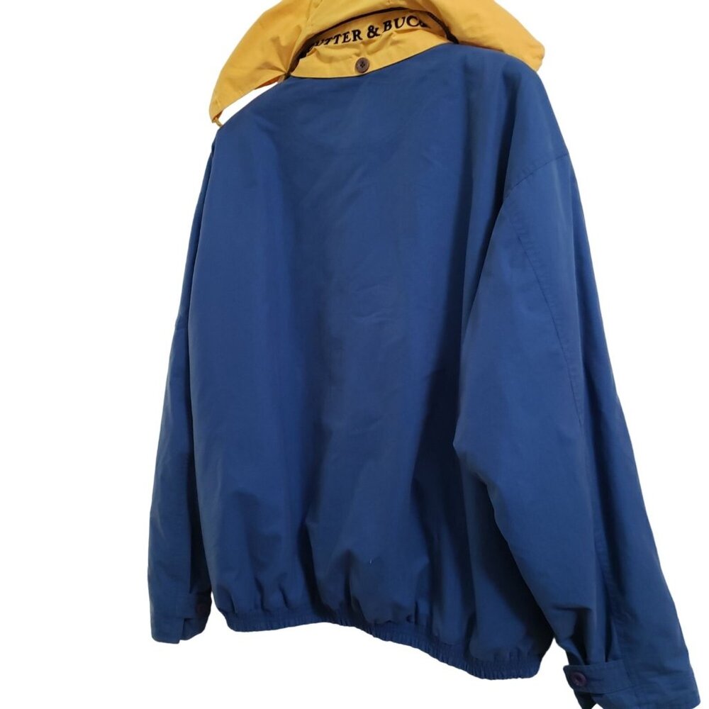 Cutter & Buck Mens L/G Blue Yellow Hooded Jacket - Picture 8 of 12